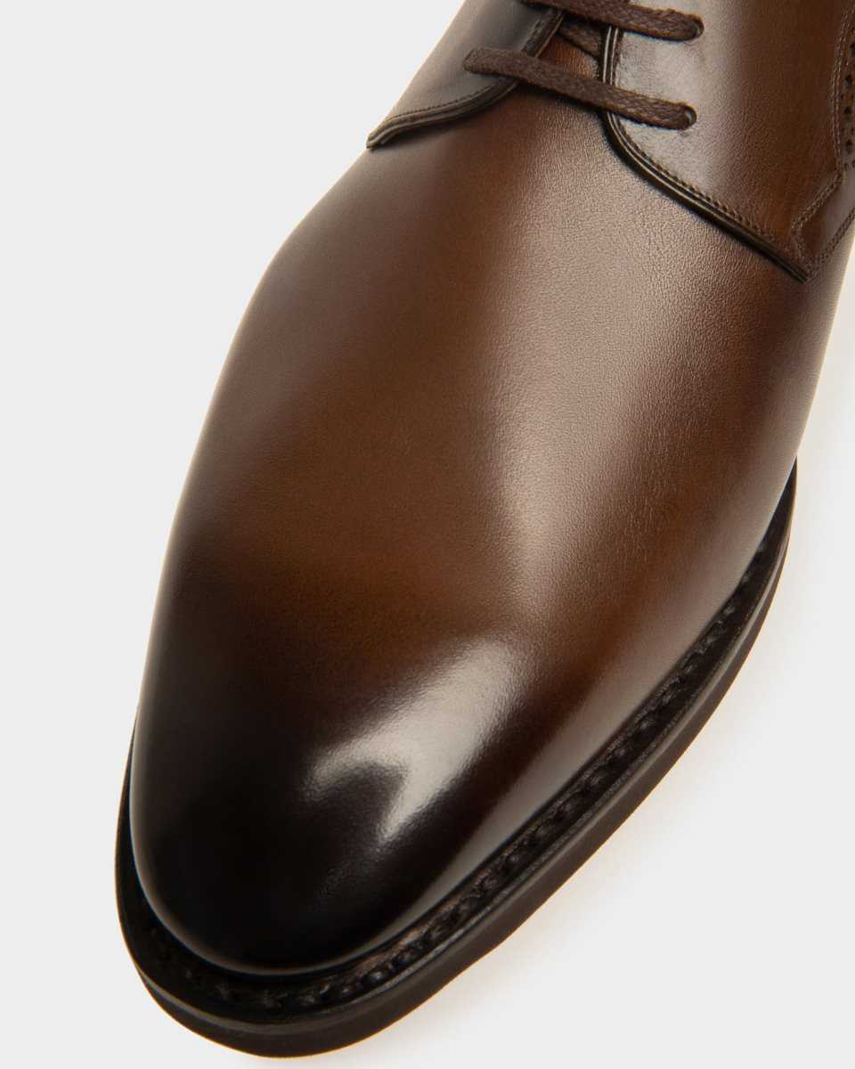 Bally Scrivani Leather Derby Lace-Up Shoe Brown | OBXIH2940