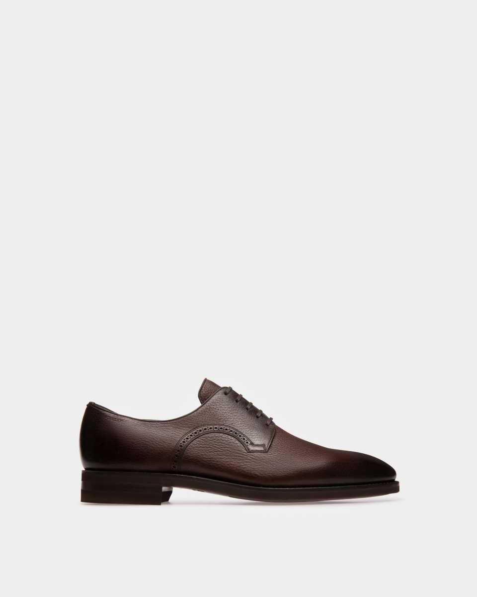 Bally Scrivani Leather Derby Lace-Up Shoe Brown | OBXIH2940