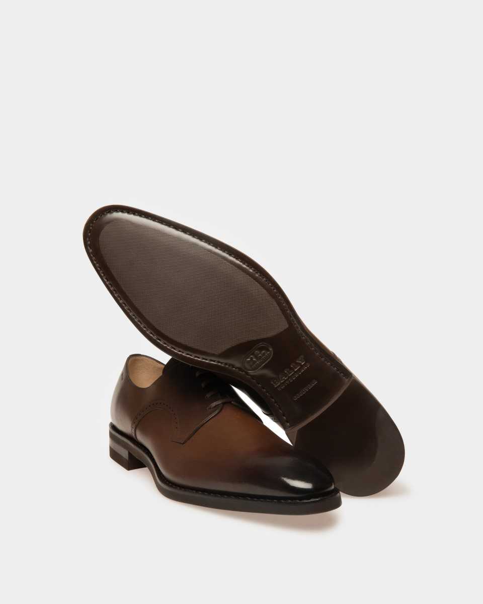 Bally Scrivani Leather Derby Shoes Brown | JTZLD5769