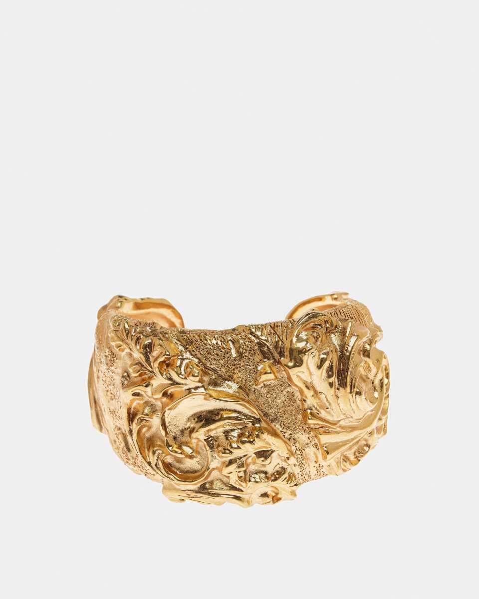 Bally Sculptural-Effect Chunky Cuff Bracelet Gold | YFEJT4605