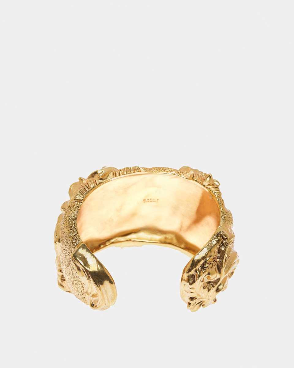 Bally Sculptural-Effect Chunky Cuff Bracelet Gold | YFEJT4605