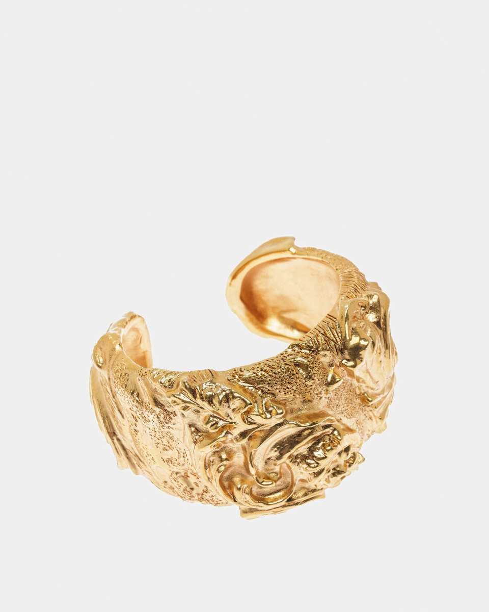 Bally Sculptural-Effect Chunky Cuff Bracelet Gold | YFEJT4605