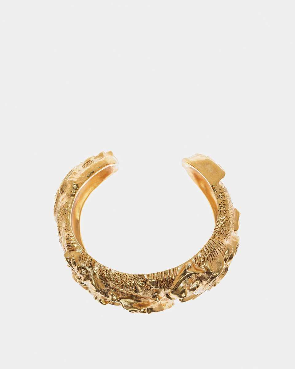 Bally Sculptural-Effect Chunky Cuff Bracelet Gold | YFEJT4605