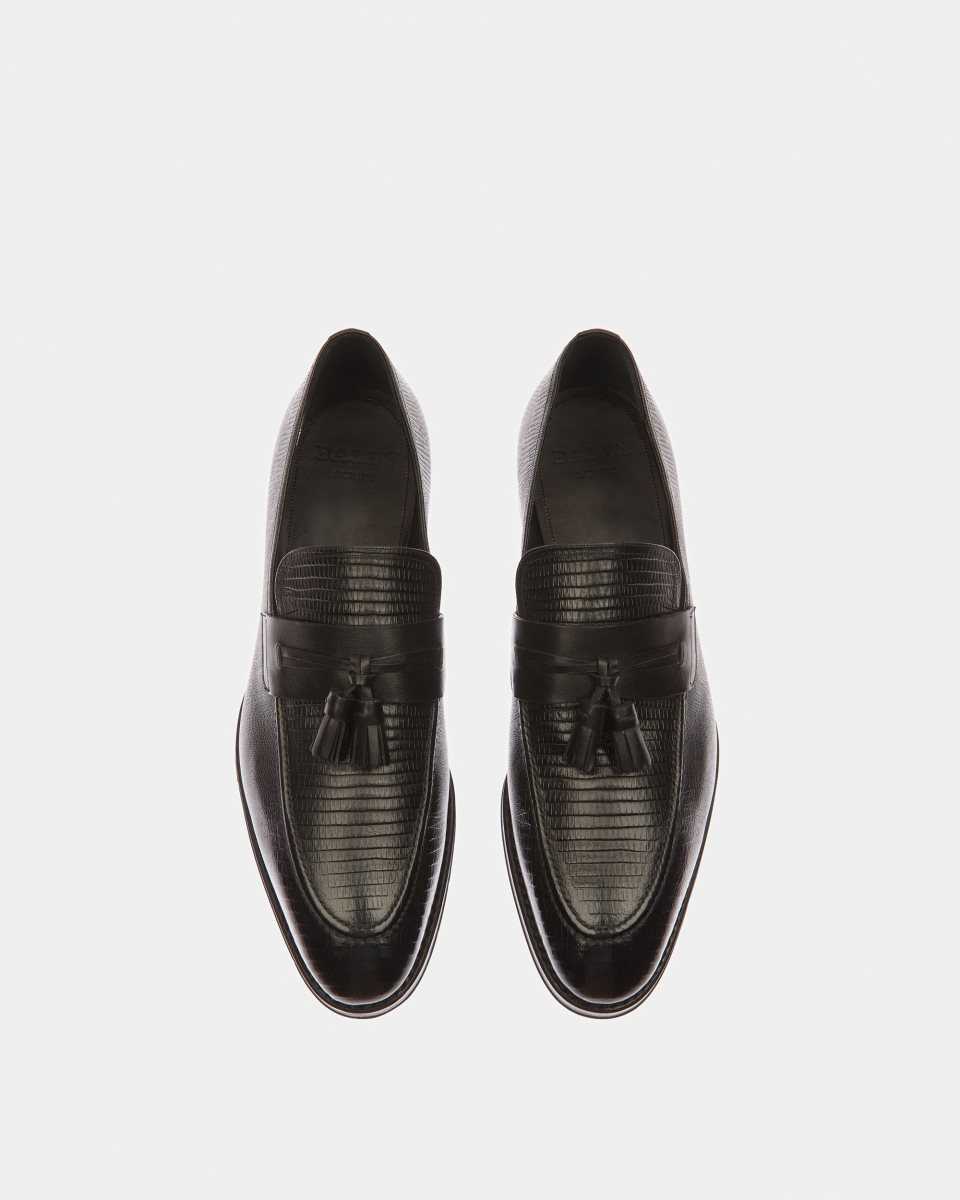 Bally Scuvier Leather Loafers Black | AIPMK4315