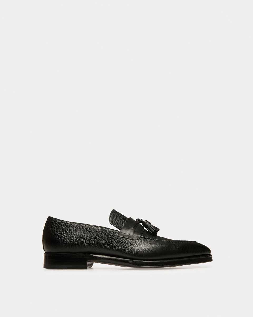 Bally Scuvier Leather Loafers Black | AIPMK4315