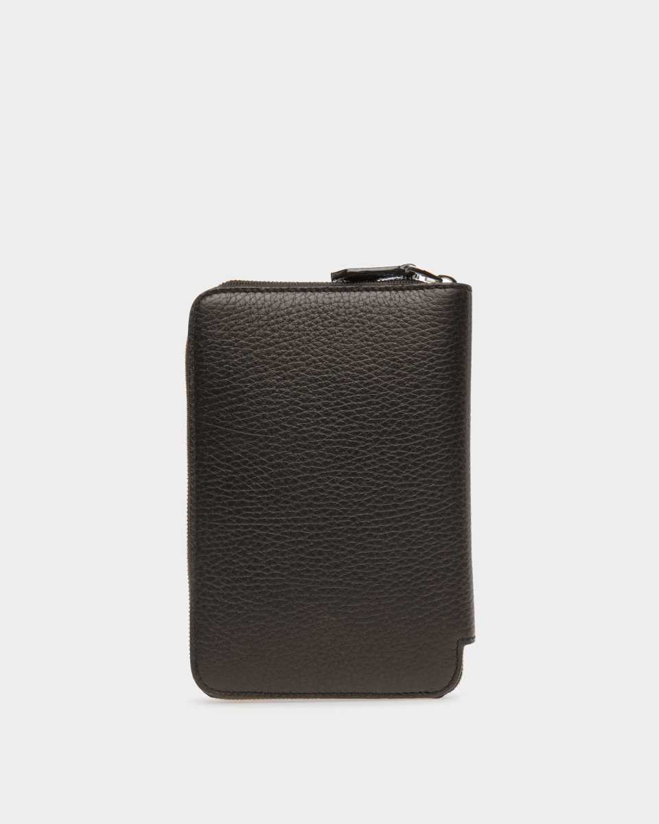 Bally Serwyn Leather Travel Wallet Black | FVPKU3842