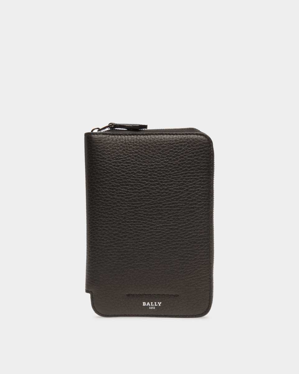 Bally Serwyn Leather Travel Wallet Black | FVPKU3842