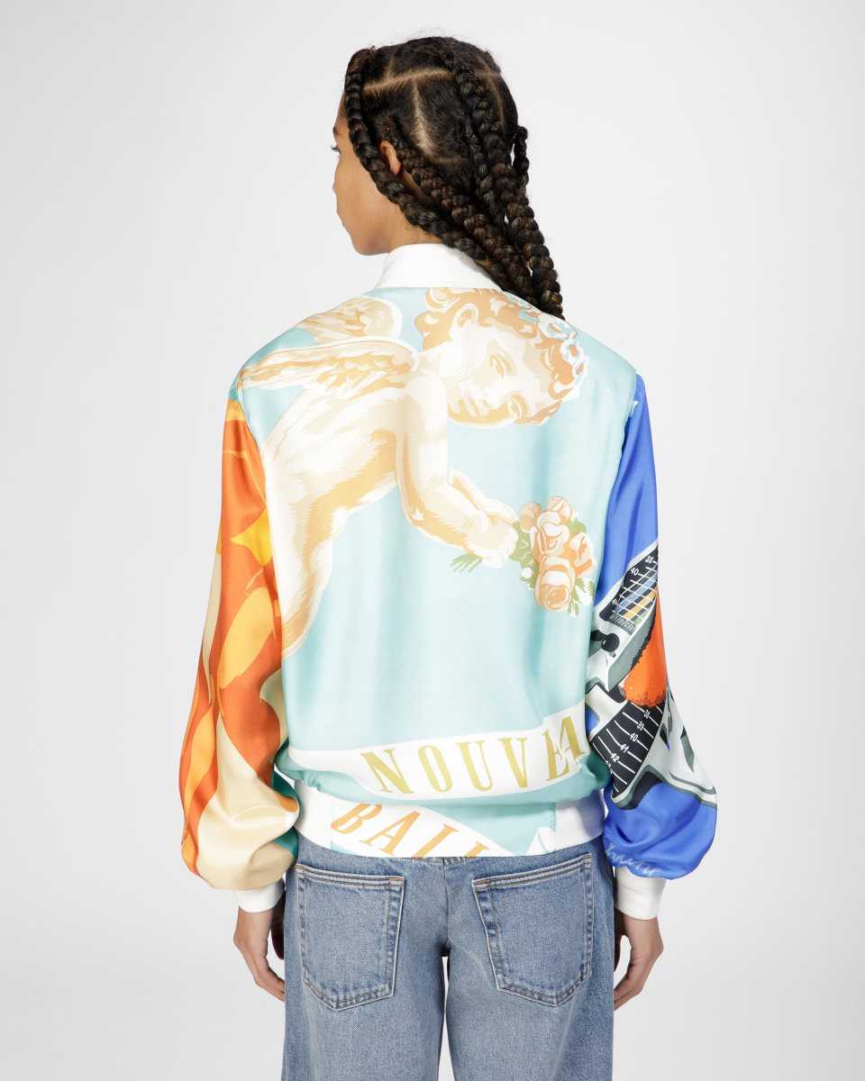 Bally Silk Printed Bomber Jacket Multicolor | DESWL7915