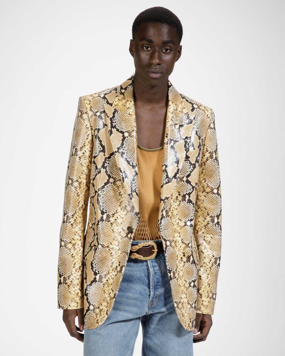 Bally Single Breasted Blazer Gold | DRHOX7245