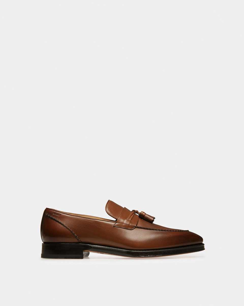 Bally Skenny Leather Loafers Brown | IOYXM8362