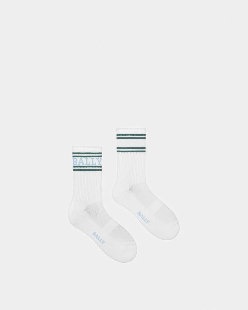 Bally Stripe Logo Detail Cotton Sport Socks Multicolor | WKHMX6230