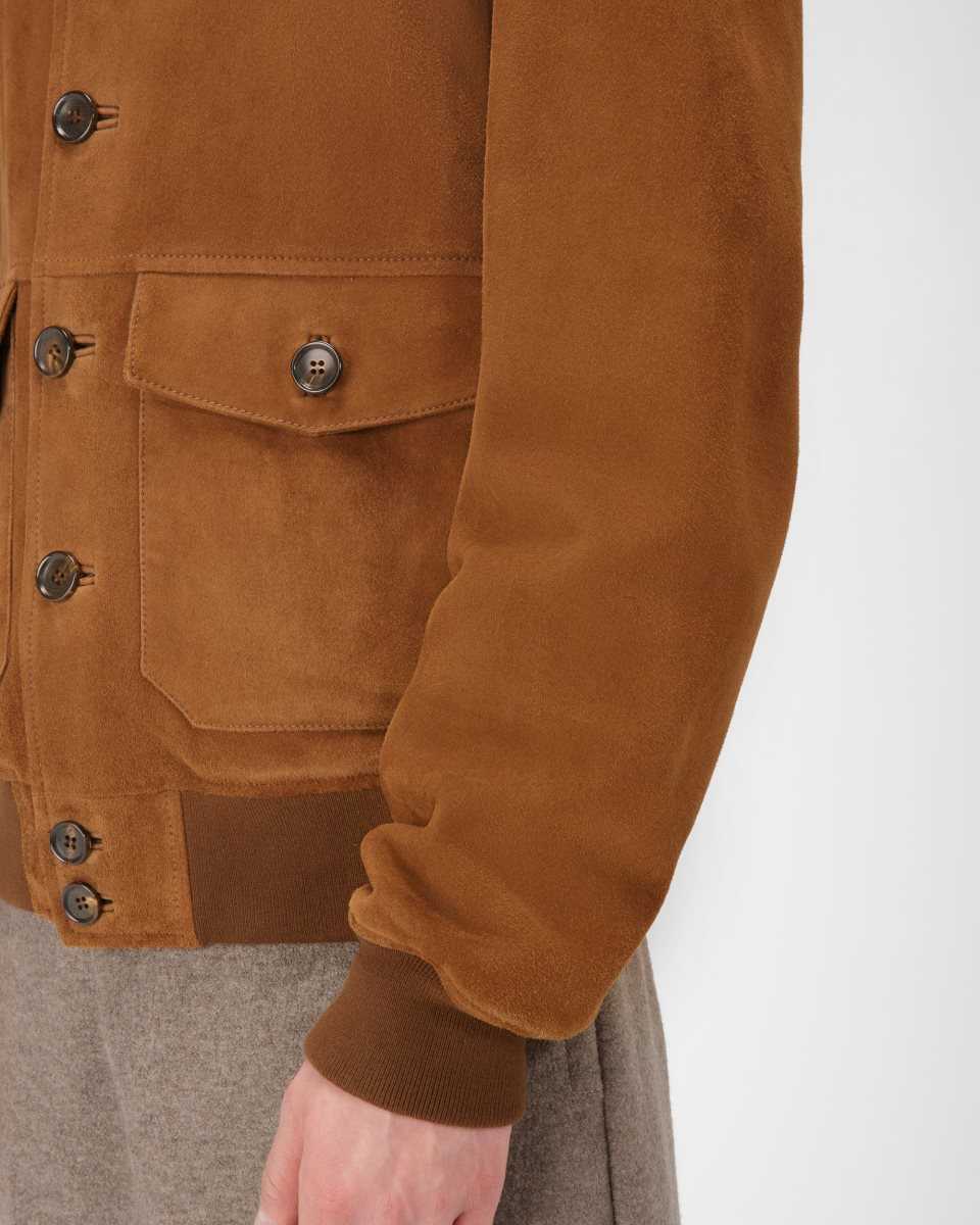 Bally Suede Leather Outerwear Brown | YKLJO8943