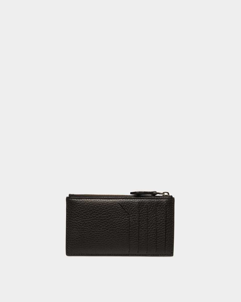 Bally Sythom Leather Business Card Holder Black | DCKYM1675