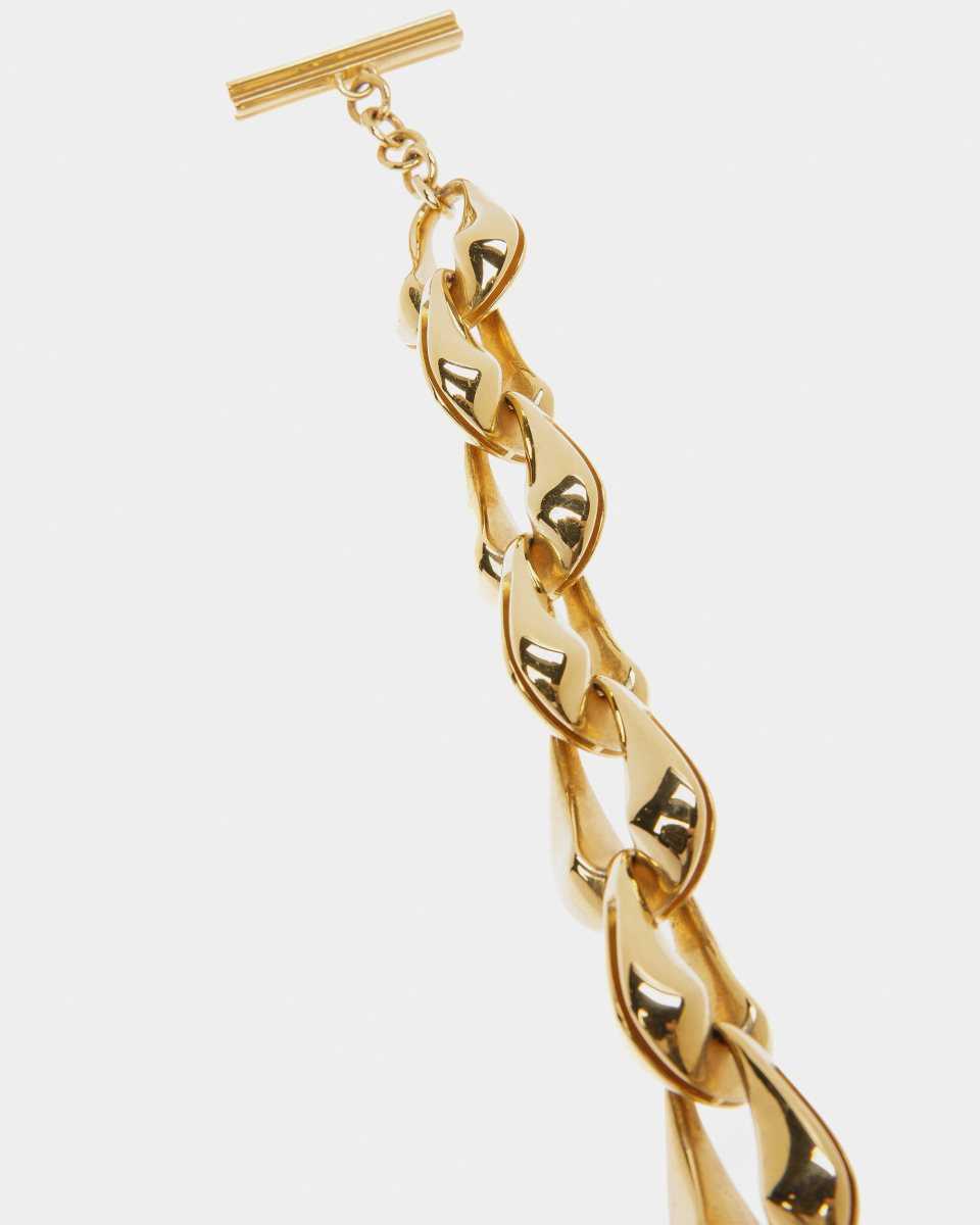 Bally T-Bar Chunky Necklace Gold | YTFRH3546