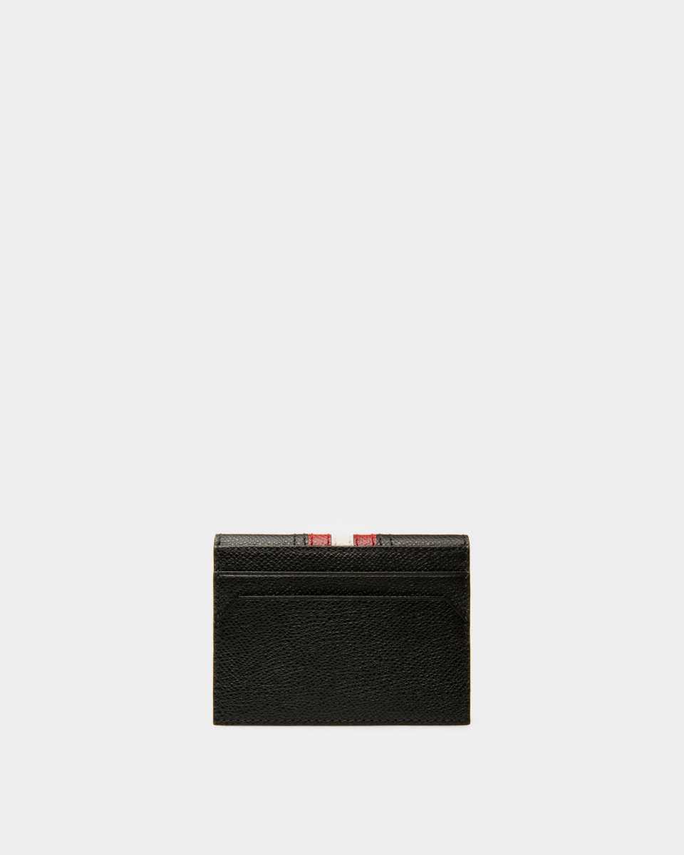 Bally Talder Leather Card Holder Black | JXOFS3492