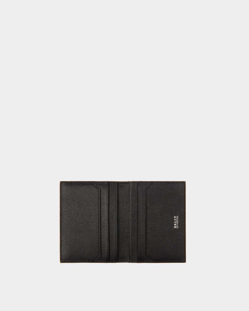 Bally Talder Leather Card Holder Black | JXOFS3492