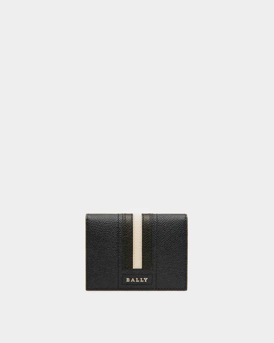 Bally Talder Leather Card Holder Black | JXOFS3492