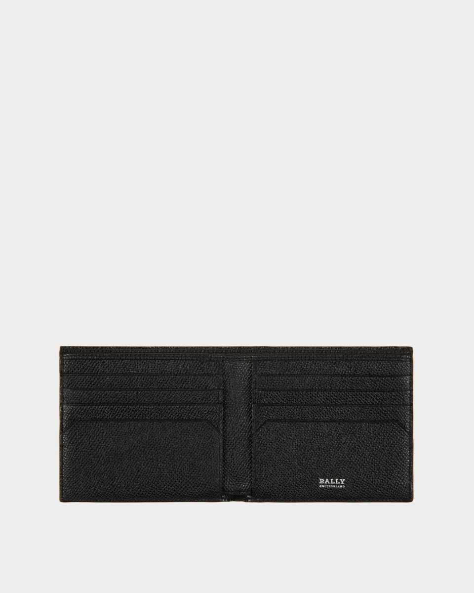 Bally Trasai Embossed Bovine Leather Wallet Black | CUMRJ5172