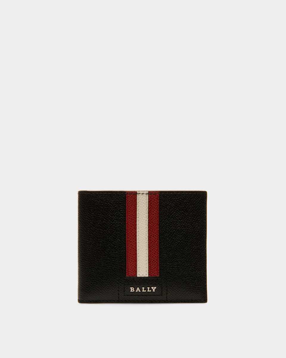 Bally Trasai Embossed Bovine Leather Wallet Black | CUMRJ5172