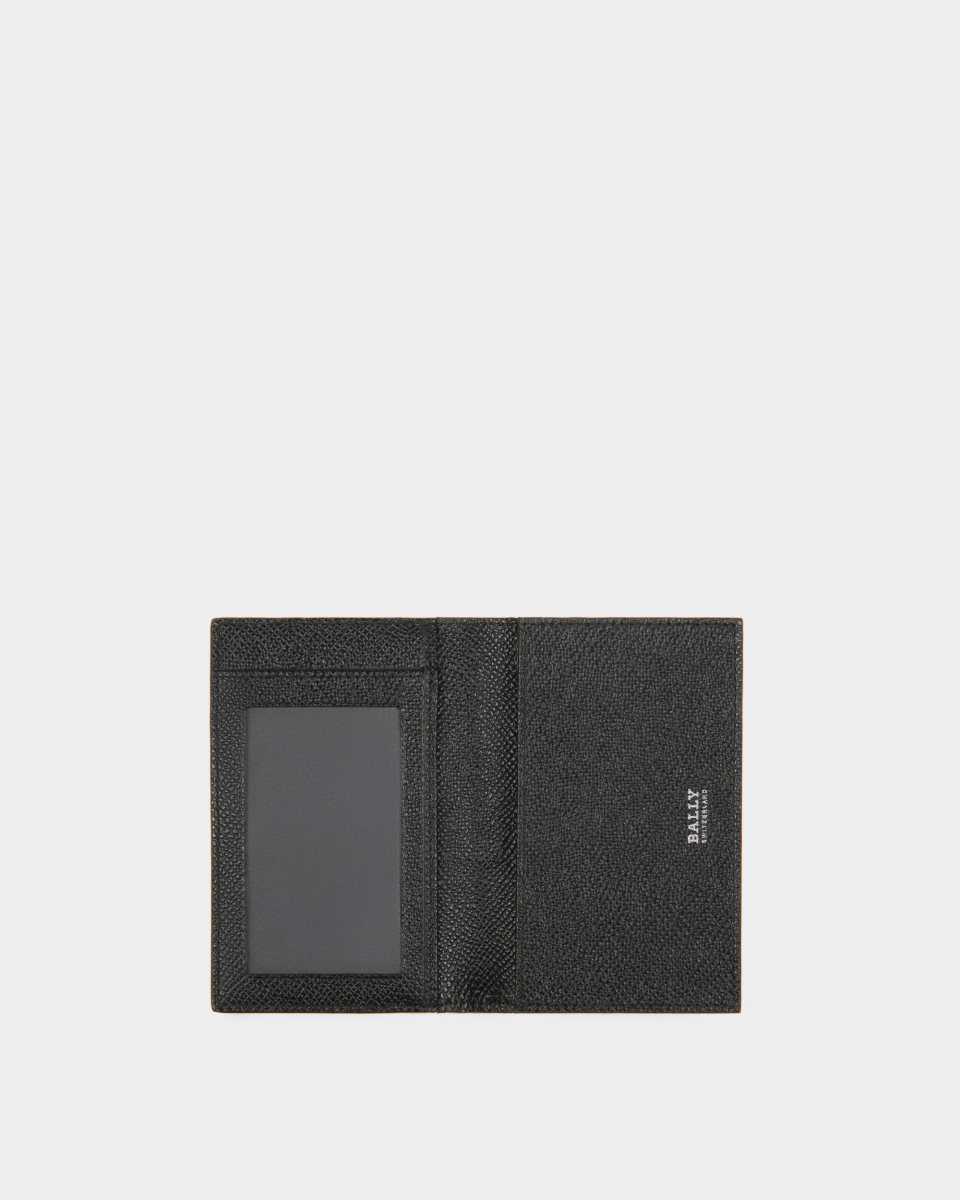 Bally Tyke Leather Card Holder Black | VLEYZ6431