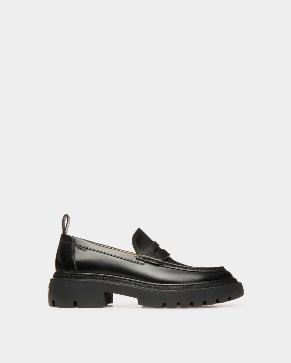 Bally Valerio Leather Moccassins Black | CEIHV8495