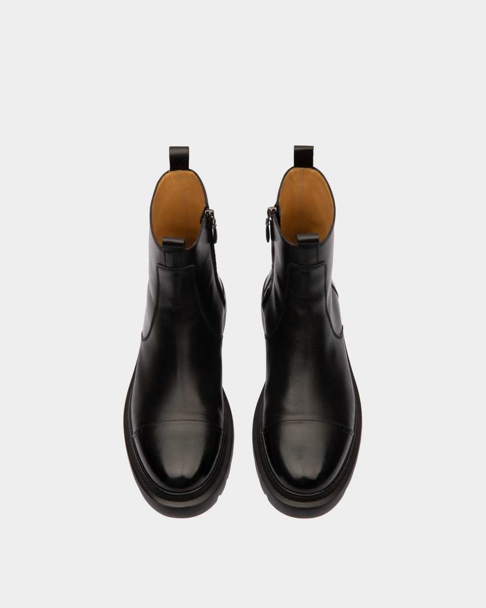 Bally Vaughen Leather Boots Black | UAMJK2784