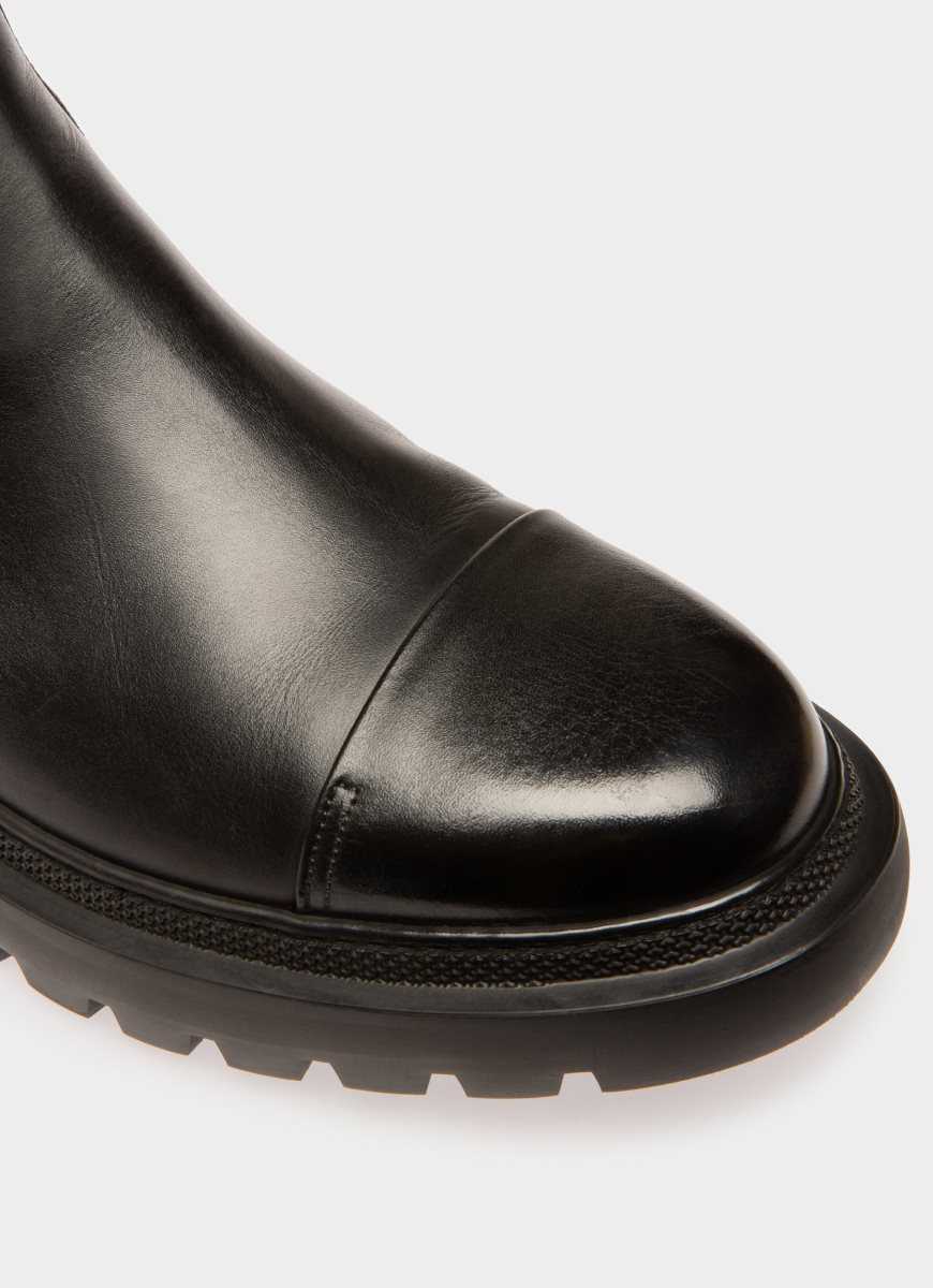 Bally Vaughen Leather Boots Black | UAMJK2784