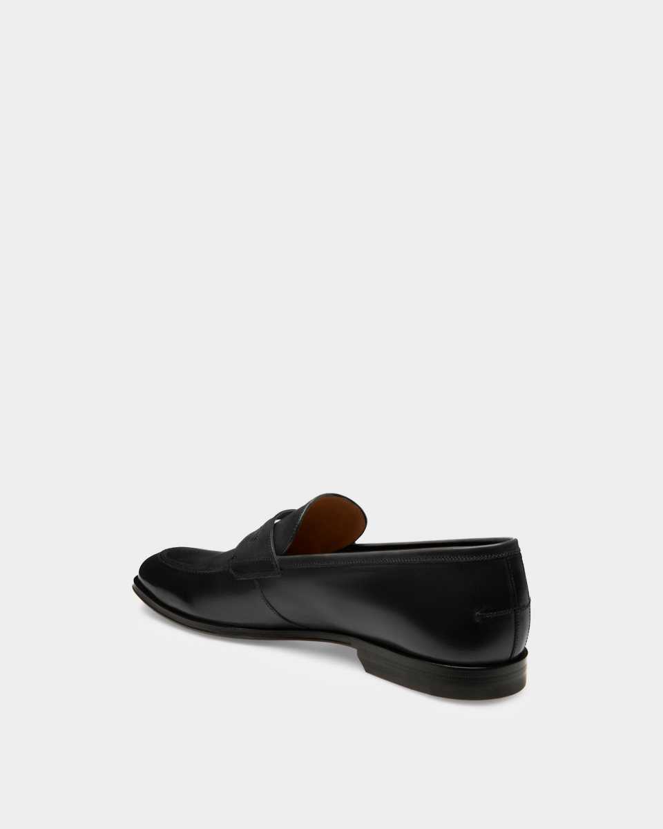 Bally Webb Calf Leather Penny Loafer Black | LEPOB7034