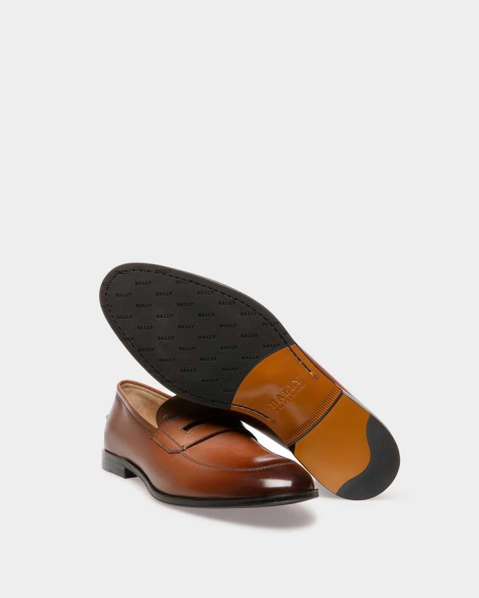 Bally Webb Leather Loafers Brown | ITYJB3489