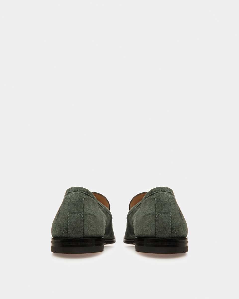 Bally Webb Leather Loafers Green | AQGVO8406