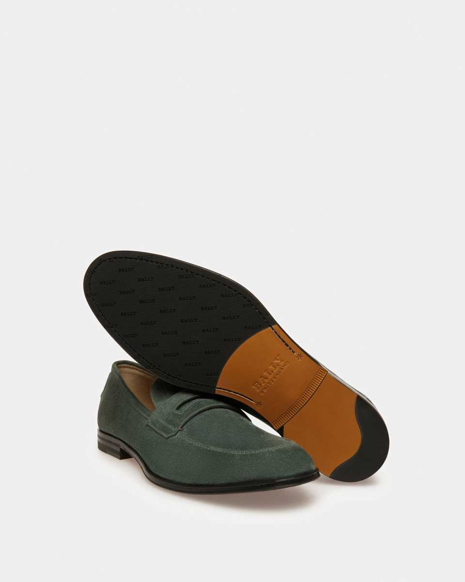 Bally Webb Leather Loafers Green | AQGVO8406