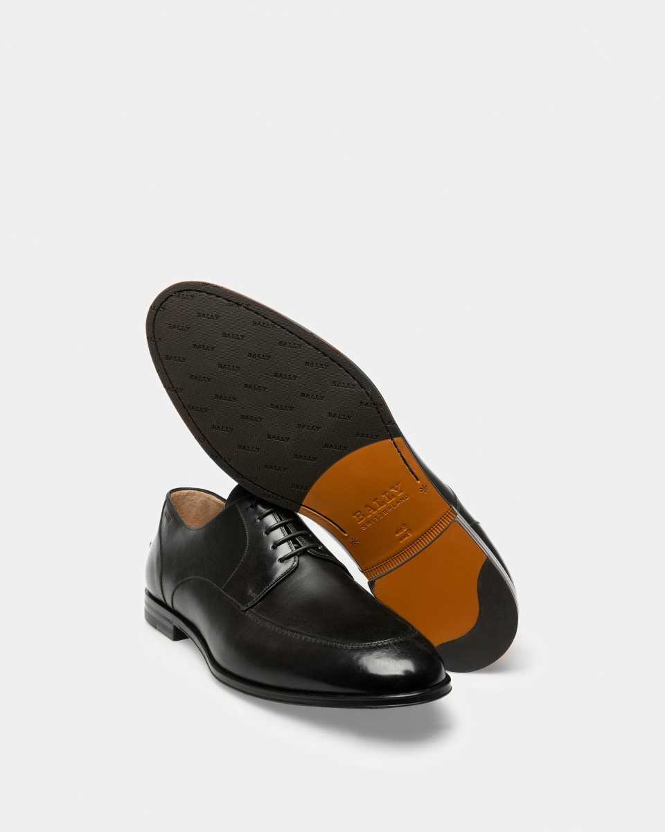 Bally Wedmer Leather Derby Shoes Black | NEVKG1958