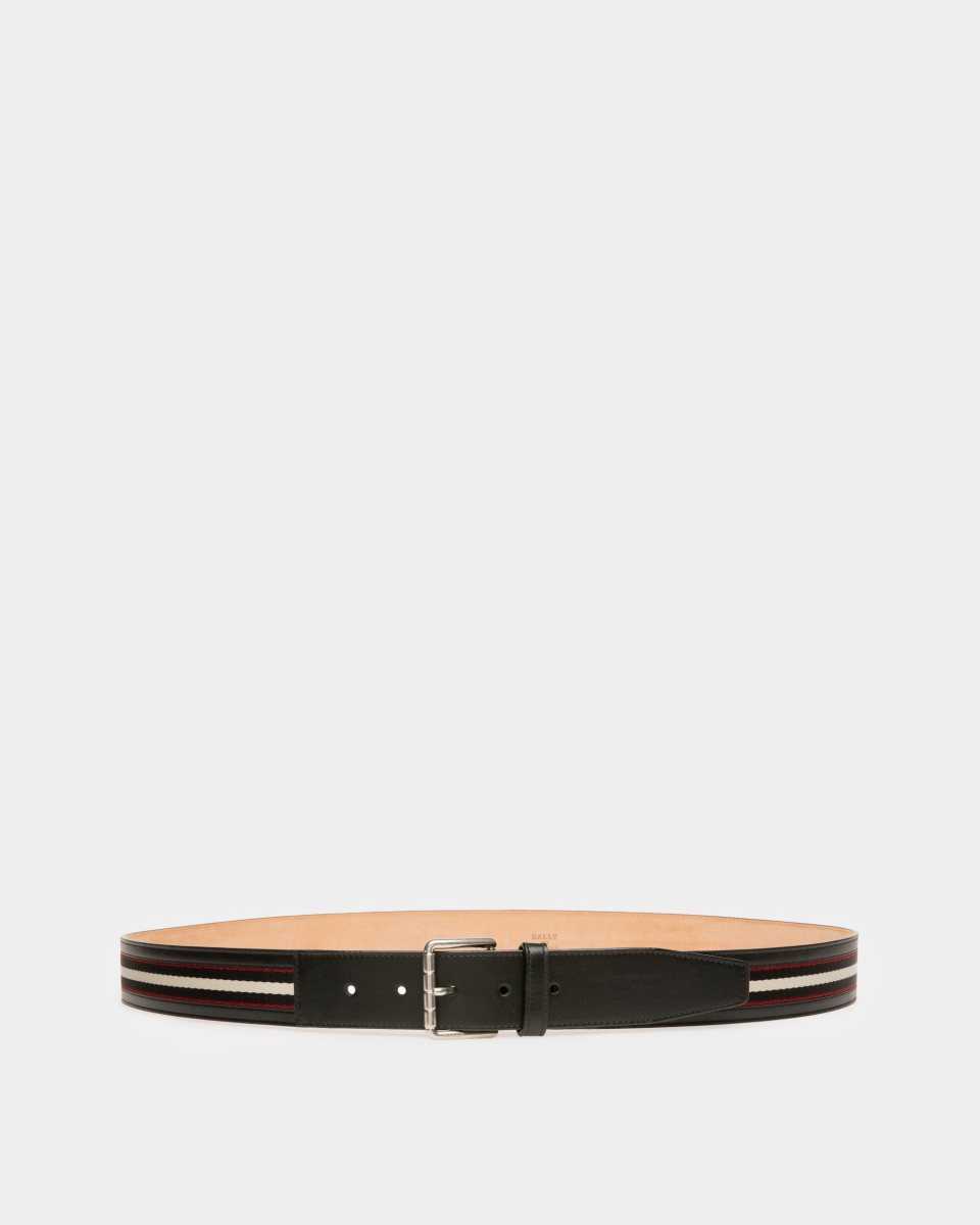 Bally Wilford Leather & Fabric 40mm Belt Multicolor | FILPM3820