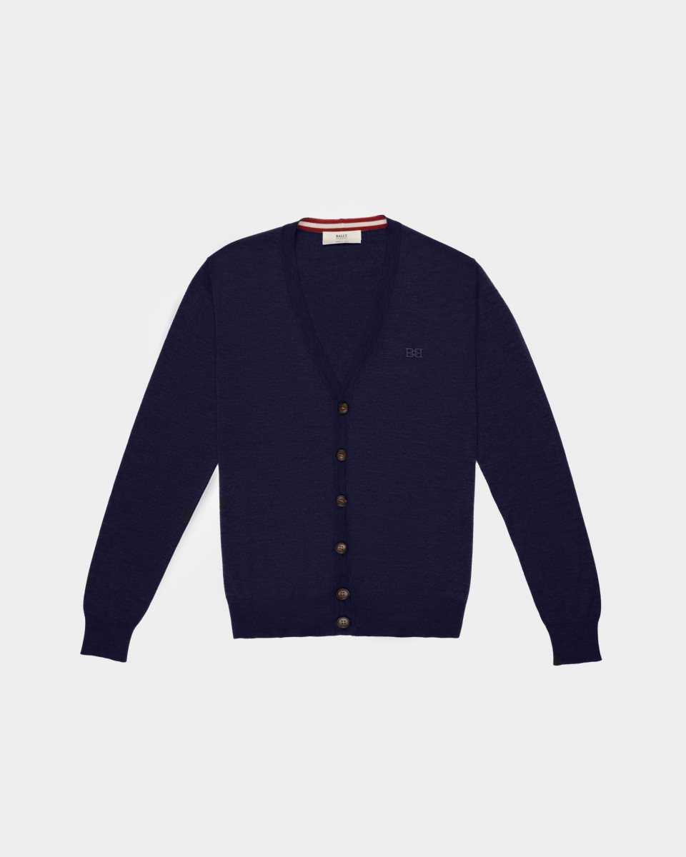 Bally Wool Cardigan Blue | KHJDY8023