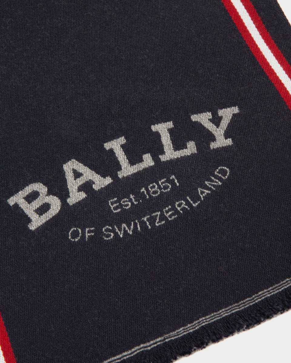 Bally Wool Jacquard Scarf Blue | UNHZR4593